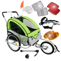 Przyczepka rowerowa Artnico 3w1 dla dzieci LED zie