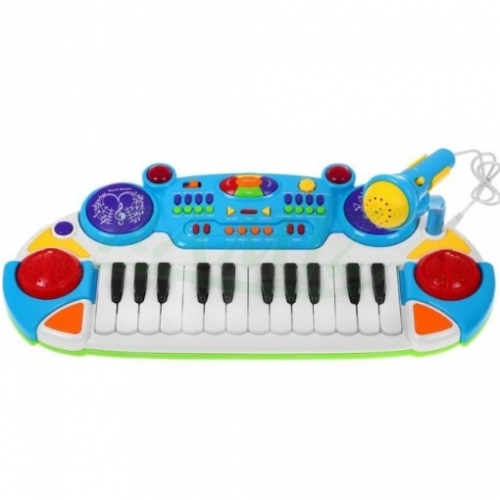Keyboard 2 oktawowy niebieski