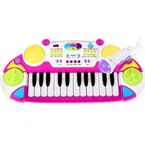 Keyboard 2 oktawowy różowy