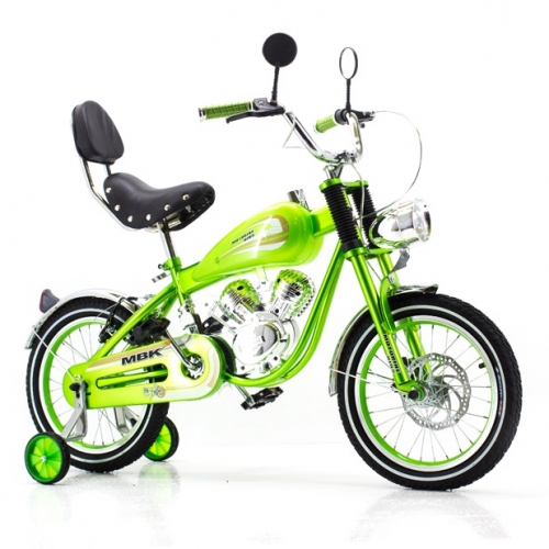Rower Moto Bike Kids Y03 16 Harley zielony tarcze