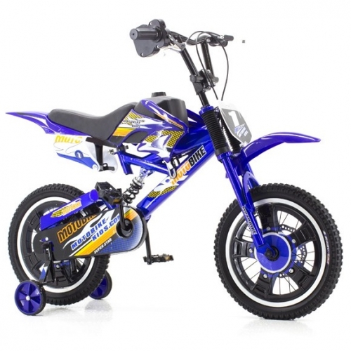 Rower Moto Bike Kids Y05 12 Ścigacz niebieski