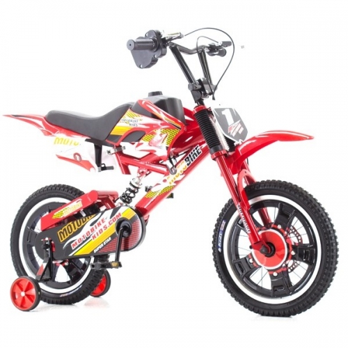 Rower Moto Bike Kids Y10T 16 Cross czerwony tarcze