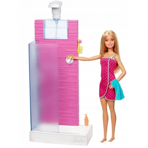 Lalka Mattel FXG51 Barbie i łazienka z prysznicem