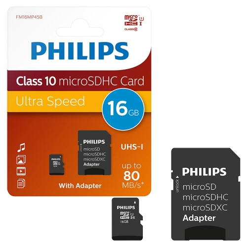 Karta pamięci Philips FM16MP45B 16GB MicroSD+adapt