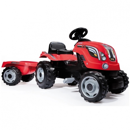 Traktor z przyczepką Smoby Farmer XL czerwony