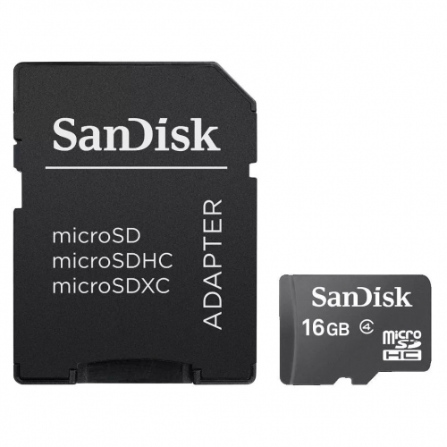 Karta pamięci SanDisk 16GB MicroSD + Adapter