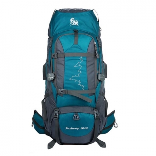 Plecak trekkingowy Jinshiwq 80+5l jasny niebieski