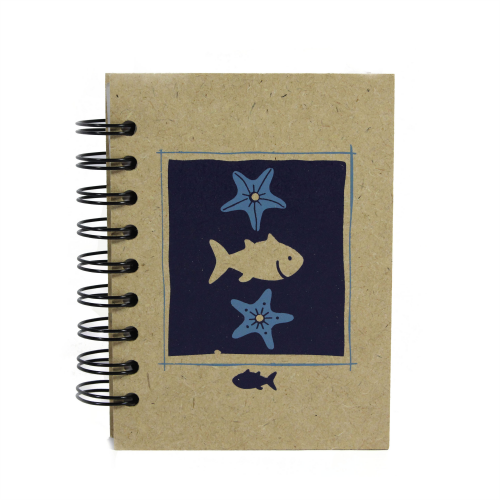 Notes czyste kartki 14x10,3cm rybka brązowy-19360