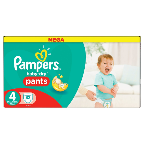 PIELUCHY PAMPERS 4 BABY-DRY PANTS 8-15KG 164 SZT -20408