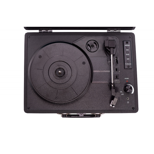 Gramofon HYKKER Vintage Sound microSD USB czarny-23466