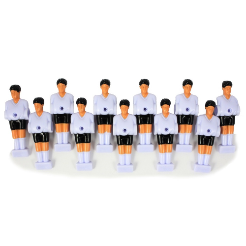 Figurki do piłkarzyków czarn-białe 11 sztuk-24025