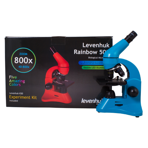 Mikroskop Levenhuk K50 Rainbow 50L LED niebieski-25744