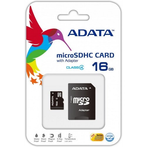 KARTA PAMIĘCI ADATA 16GB CLASS4   ADAPTER-29981
