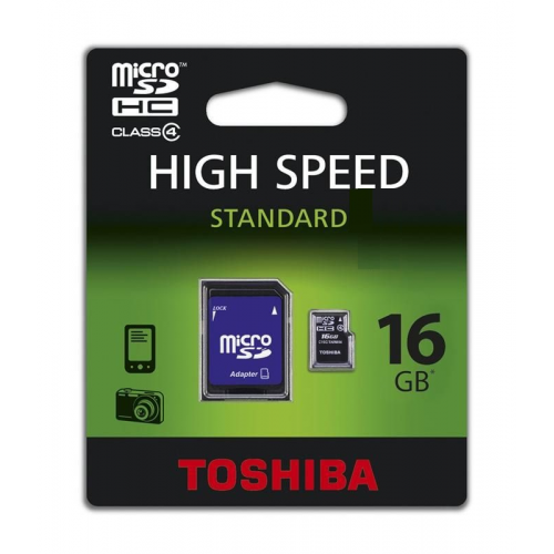 KARTA PAMIĘCI TOSHIBA 16GB MICROSD CLASS4-305