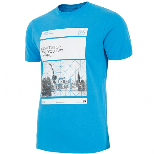 T-shirt męski 4F H4L18-TSM027 L niebieski-36086