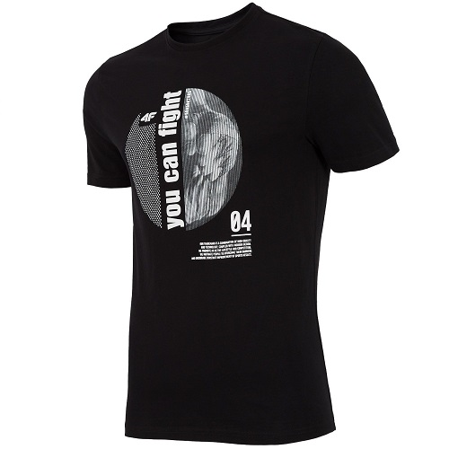 T-shirt męski X4Z18-TSM210 XXL czarny-40347