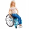 Lalka Mattel Barbie GGL22 na wózku inwalidzkim