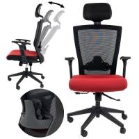 Fotel biurowy ergonomiczny Artnico Klus czerwony
