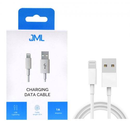 Kabel USB JML CD-116 Lightning 1A 1 m biały