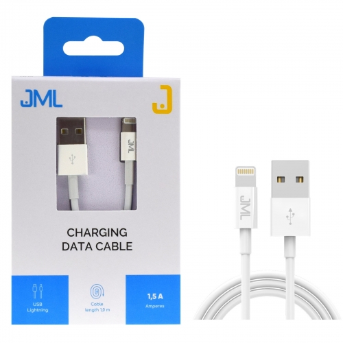 Kabel USB JML CD-117 Lightning 1,5A 1 m biały