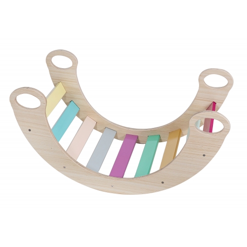 Bujak Artnico kolorowa huśtawka Montessori pastel