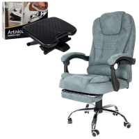 Fotel biurowy Artnico Velo 2.0 szary +  podnóżek