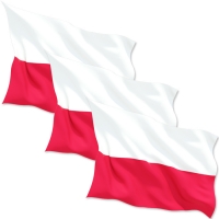 Flaga narodowa Polski 100x60 cm zestaw 3 szt