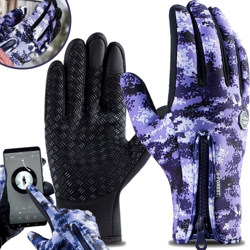 Rękawiczki Artnico XL fioletowo-białe