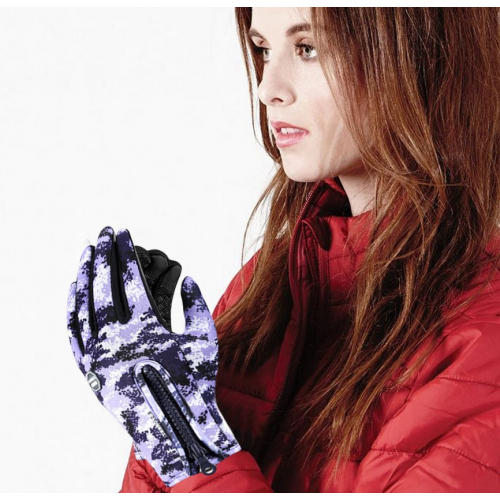 Rękawiczki Artnico XL fioletowo-białe
