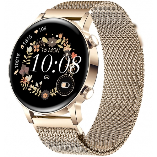 Smartwatch Artnico MK30 złoty + pasek różowy