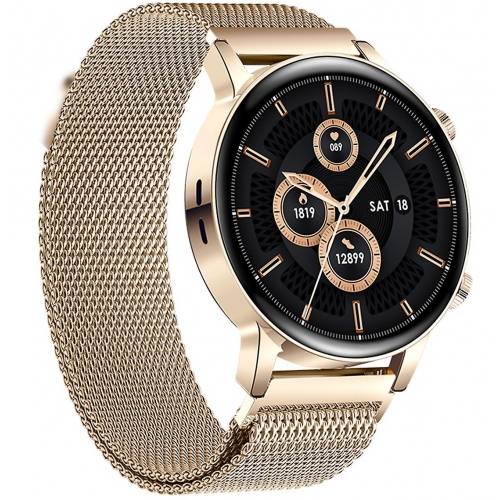 Smartwatch Artnico MK30 złoty + pasek różowy