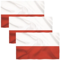 Flaga narodowa Polski 112x70 cm zestaw 3 szt