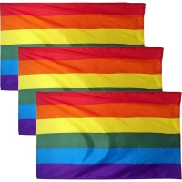 Flaga LGBT 150x90 cm tęczowa zestaw 3 szt