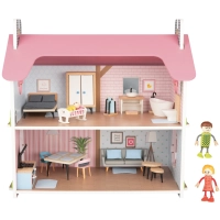 Domek dla lalek Playtive drewniany zdejmowany dach