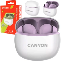 Słuchawki bluetooth Canyon TWS-5 fioletowe